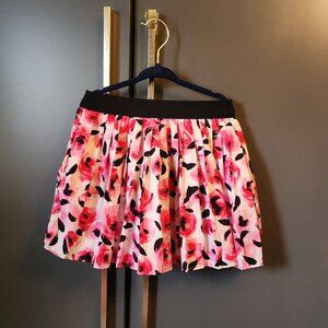 KATE SPADE PRINTED PLEATED SKIRT WITH POCKETS.